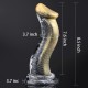 8.5 Inch Cobra Monster Dildo Strong Suction Cup Black / Gold