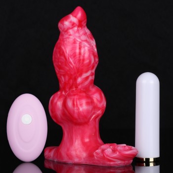 Bella | 5.51 Inch Fantasy Silicone Dog Knot Dildos with Vibe