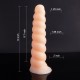 Conch Design Suction Cup Anal Dildo - Nude