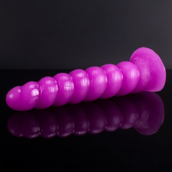 Conch Design Suction Cup Anal Dildo - Purple