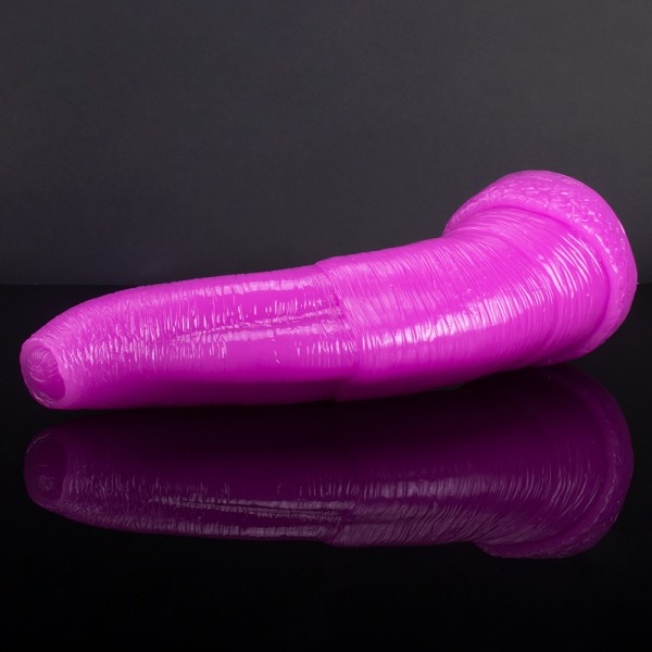 Big Elephant Snout Platinum Silicone Dildo - Purple