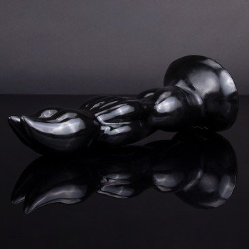 Crab Claws Design Suction Cup Anal Dildo - Black