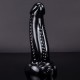 Dinosaur Shape Curved Silicone Suction Cup Dildo - Black