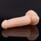 Dinosaur Shape Curved Silicone Suction Cup Dildo - Nude