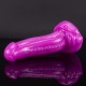 Dinosaur Shape Curved Silicone Suction Cup Dildo - Purple