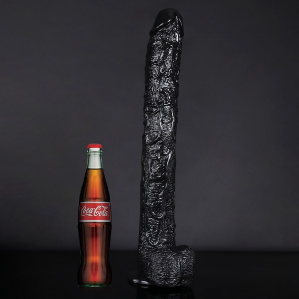 17 Inch Extra Large Realistic Black Dildo