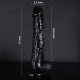 13 Inch Ultra-realistic Mega Size Dildo - Black