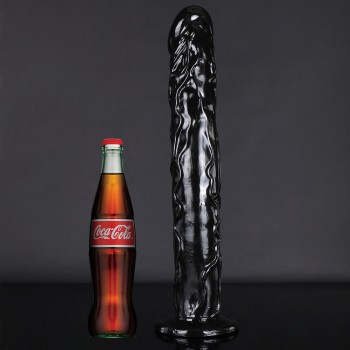 14 Inch Ultra-powerful Suction-cup Giant Dildo - Black