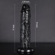 11 Inch XXL-sized Realistic Suction Cup Dildo - Black