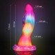7.8 inch Luminous Glow-In-The-Dark Liquid Platinum Silicone Dragon Dildo