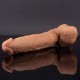 10 Inch Ultra Real Dual Layer Suction Cup Dildo- Dark Skin