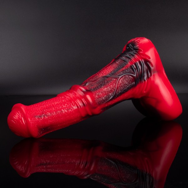 10 inch Platinum Silicone Horse Dildo with Balls in Rudy