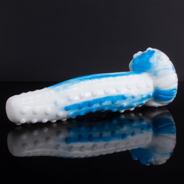 Bigshocked Tiger Platinum Silicone Anal Dildo - Celadon